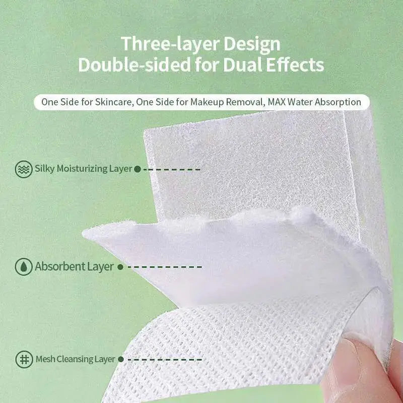 150GSM heavy-duty 3-layer dual-sided cotton pads for professional use, engineered by Little Cotton B2B manufacturing facility.