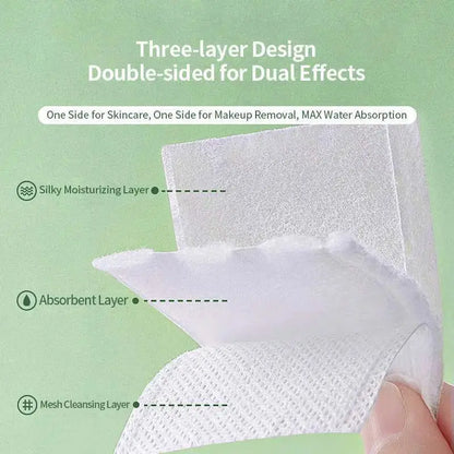 150GSM heavy-duty 3-layer dual-sided cotton pads for professional use, engineered by Little Cotton B2B manufacturing facility.