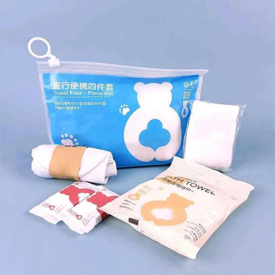 OEM 5-Piece Eco Travel Hygiene Kit | Little Cotton Travel Set