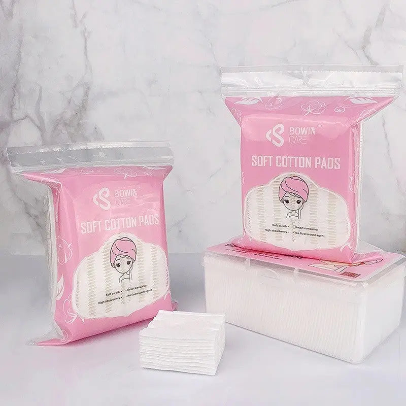 Bespoke 5.8cm 150GSM round cotton pads for premium skincare, precision private label manufacturing by Little Cotton.