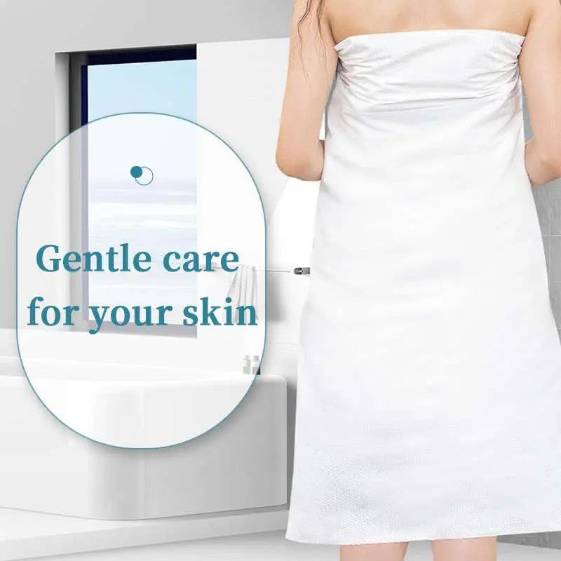 Cost-effective 70x140cm quick-dry viscose disposable bath towels for salons and gyms, mass-produced by Little Cotton facility.